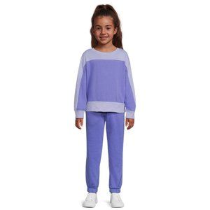 NWT Athletic Works Girls’ Fleece Sweatshirt and Sweatpants Set, 2-Piece, 18 Plus